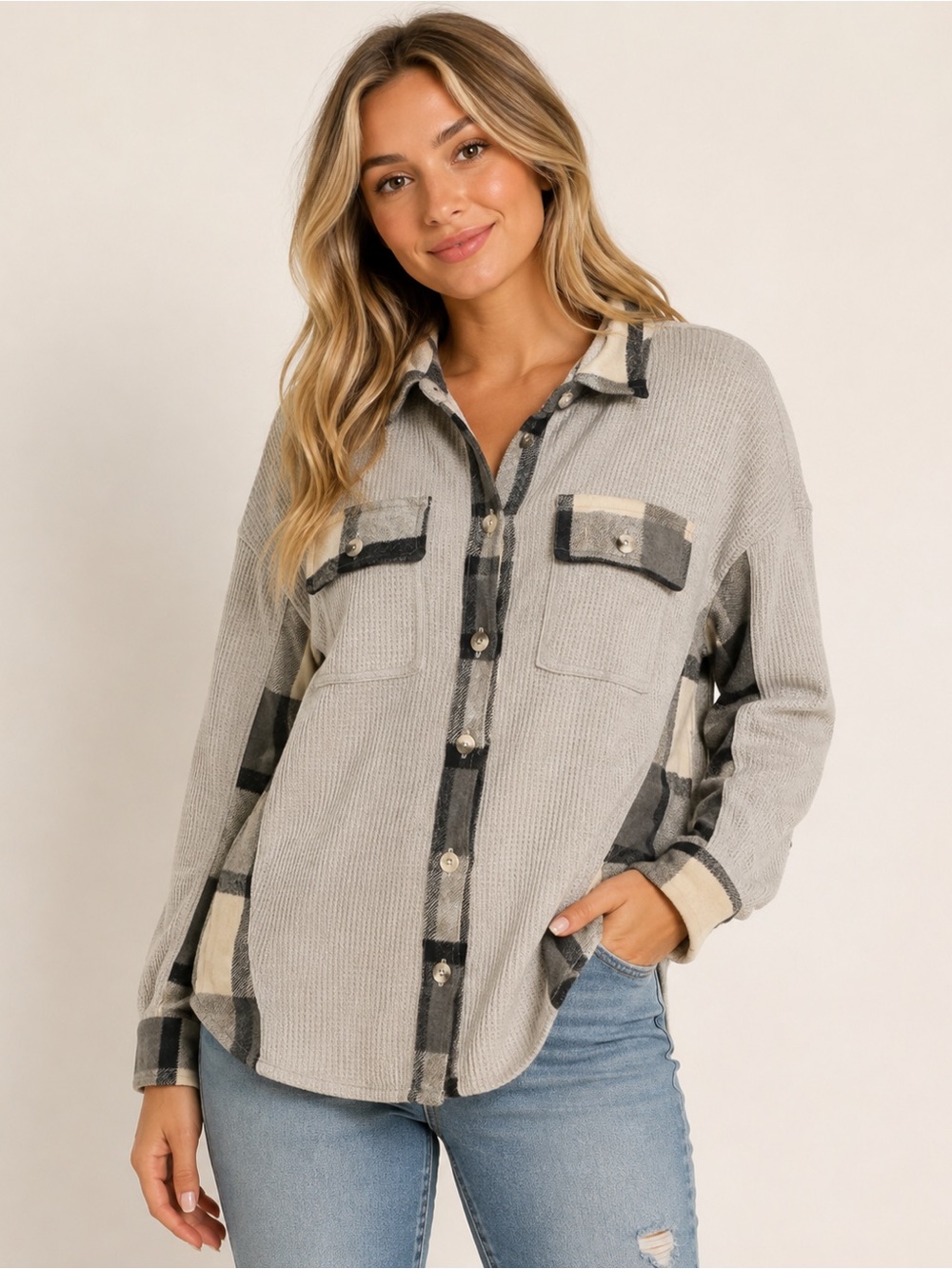 NWT Size Small (fits Medium) Button down Top Very Warm and comfortable BySaukole